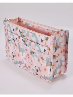 Purse Organizer Insert Faux Leather-Painted Floral